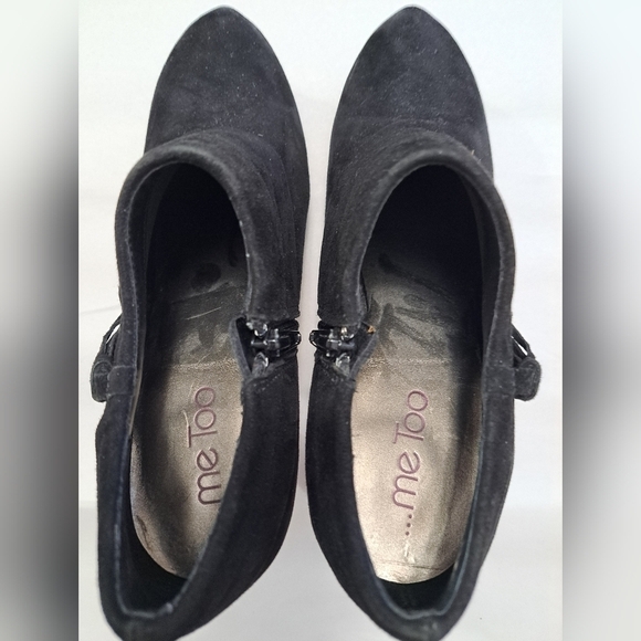 Me Too Black Suede Platform Booties Size 6.5 - Picture 5 of 11